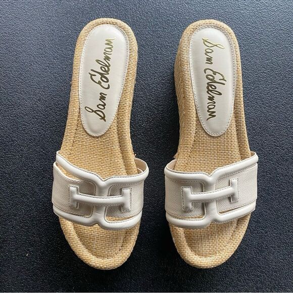 Sam Edelman PAULEENA ESPADRILLE SANDALS Ivory Woven Wedges shoes Revolve 10 - Picture 13 of 14